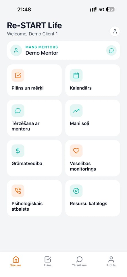 Daily plan screen